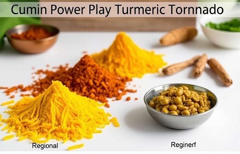 Cumin Power Play Turmeric Tornado Regional Adaptations Cumin Power Play Turmeric Tornado regional variations showing different cultural themes from across India